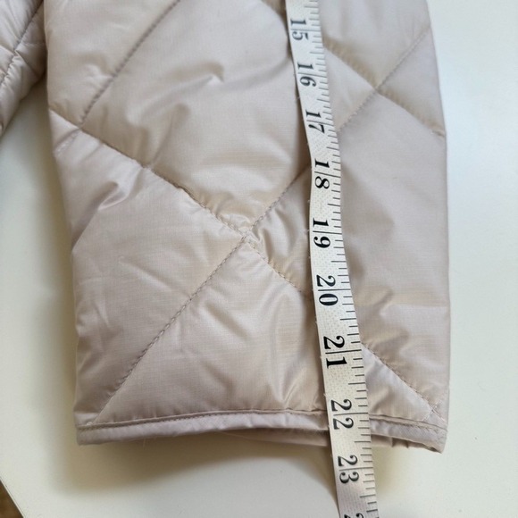 H&M Oversized Quilted Jacket Beige Cream Puff Coat Minimalist Modern Small - Picture 10 of 10